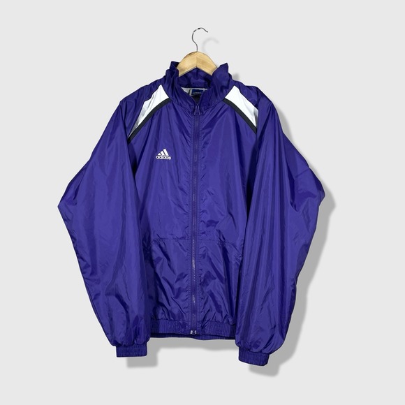 adidas Other - Adidas Windbreaker Jacket Mens Medium Purple Sporty Track Retro Sporty